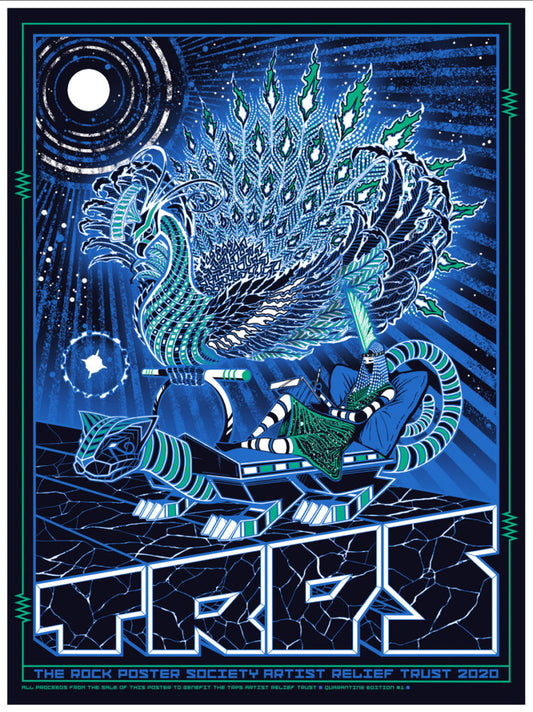 TRPS Rock Poster Society 2020 (Variant) by Brad Klausen, 18" x 24" Screen Print