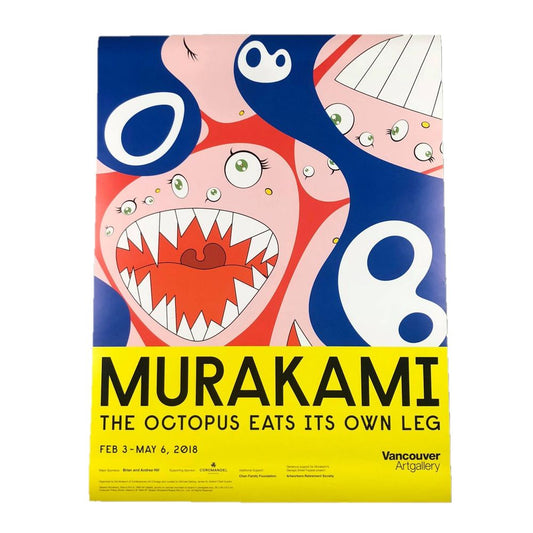 Octopus Eats Its Own Leg Vancouver Exhibition by Takashi Murakami, 18" x 24" Offset Print