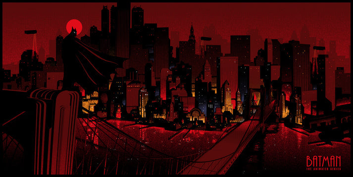 Batman The Animated Series (Gotham) by Raid71, 36" x 18" Screen Print
