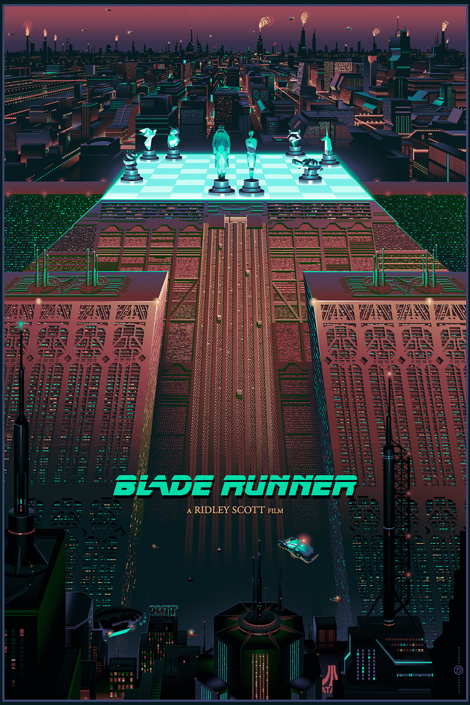 Blade Runner (Final Chess Game Variant) by Laurent Durieux, 24" x 36" Screen Print