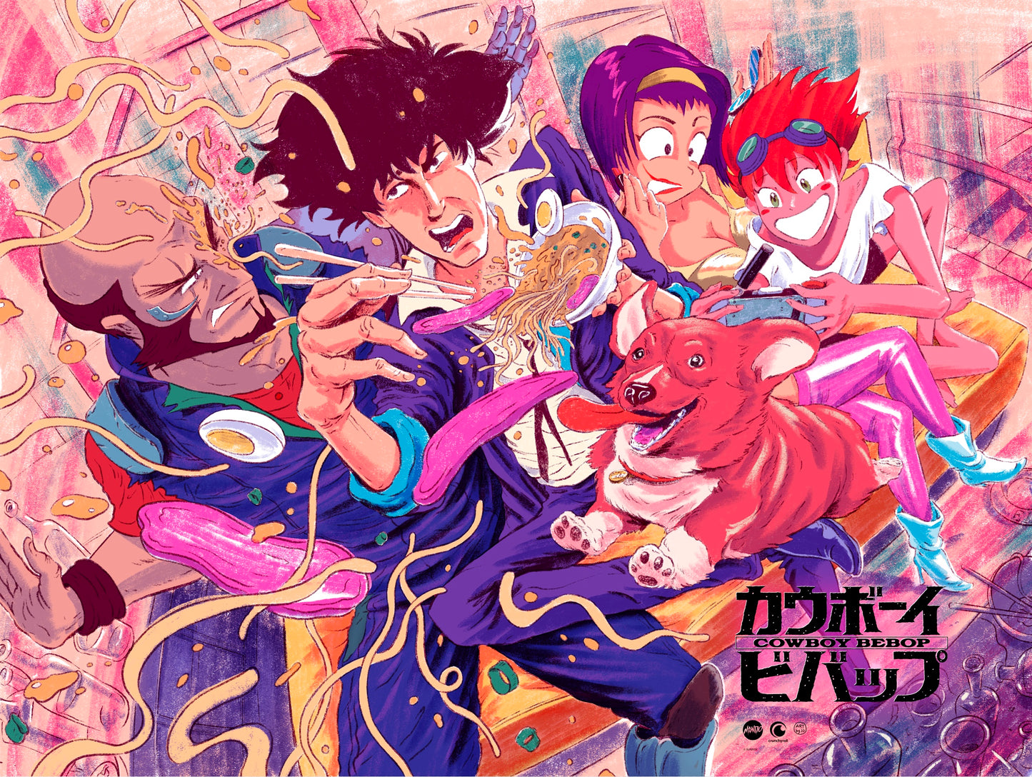 Cowboy Bebop by JJ Harrison, 24" x 18" Screen Print