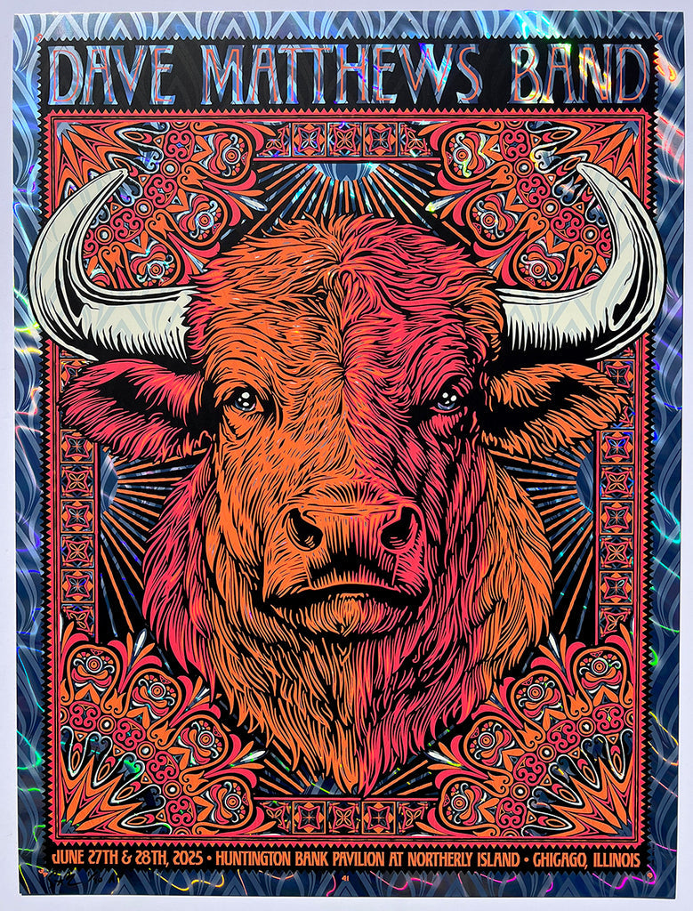 Dave Matthews Band Chicago 2025 (FOIL) by Todd Slater | Official