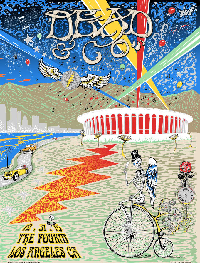 Dead & Company Los Angeles 2015 by Mike DuBois, 18" x 24" Screen Print