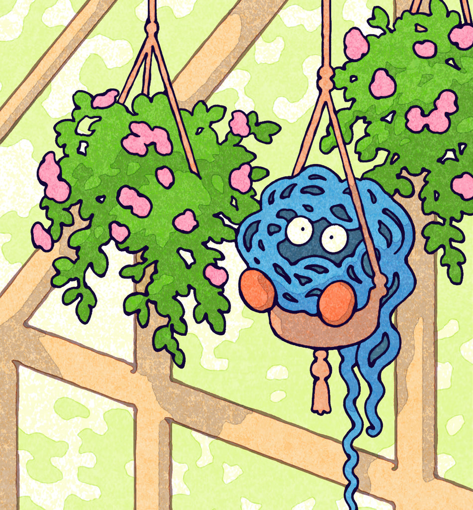 Pokemon (Ukiyo-e Cozy Greenhouse) by Jed Henry, 12" x 17" Archival pigment print on handmade Japanese paper