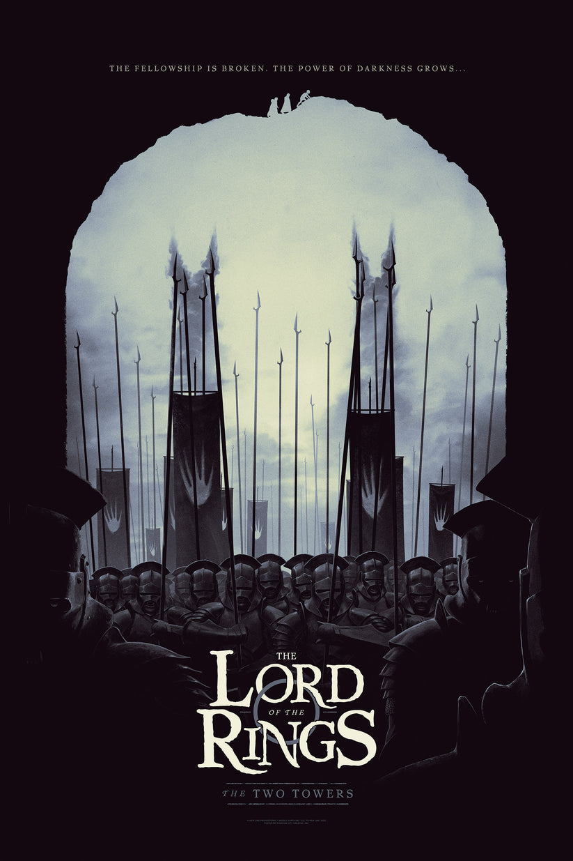 Lord of the Rings (The Two Towers) Phantom City Creative, 24" x 36" Screen Print