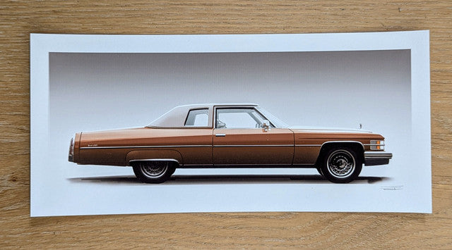 Jaws (Mayor Vaugn's Car) by JC Richard, 18" x 8" Screen Print