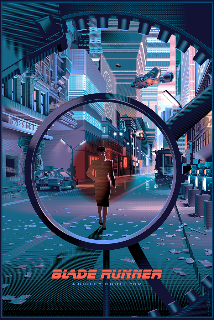 Blade Runner (No Expectation Boulevard Variant) by Laurent Durieux, 24" x 36" Screen Print