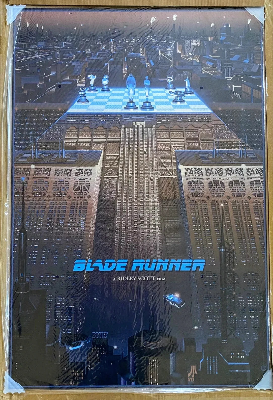 Blade Runner (Final Chess Game Aluminum) by Laurent Durieux, 24" x 36" 2mm thick aluminum panel