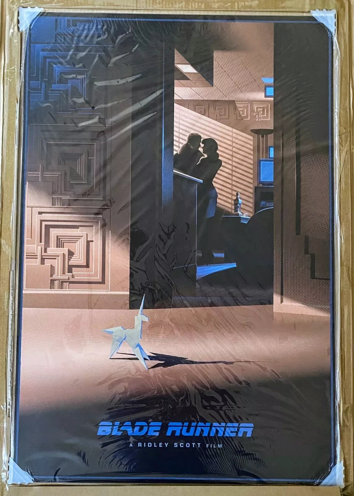 Blade Runner (Memories in Green Aluminum) by Laurent Durieux, 24" x 36" 2mm thick aluminum panel