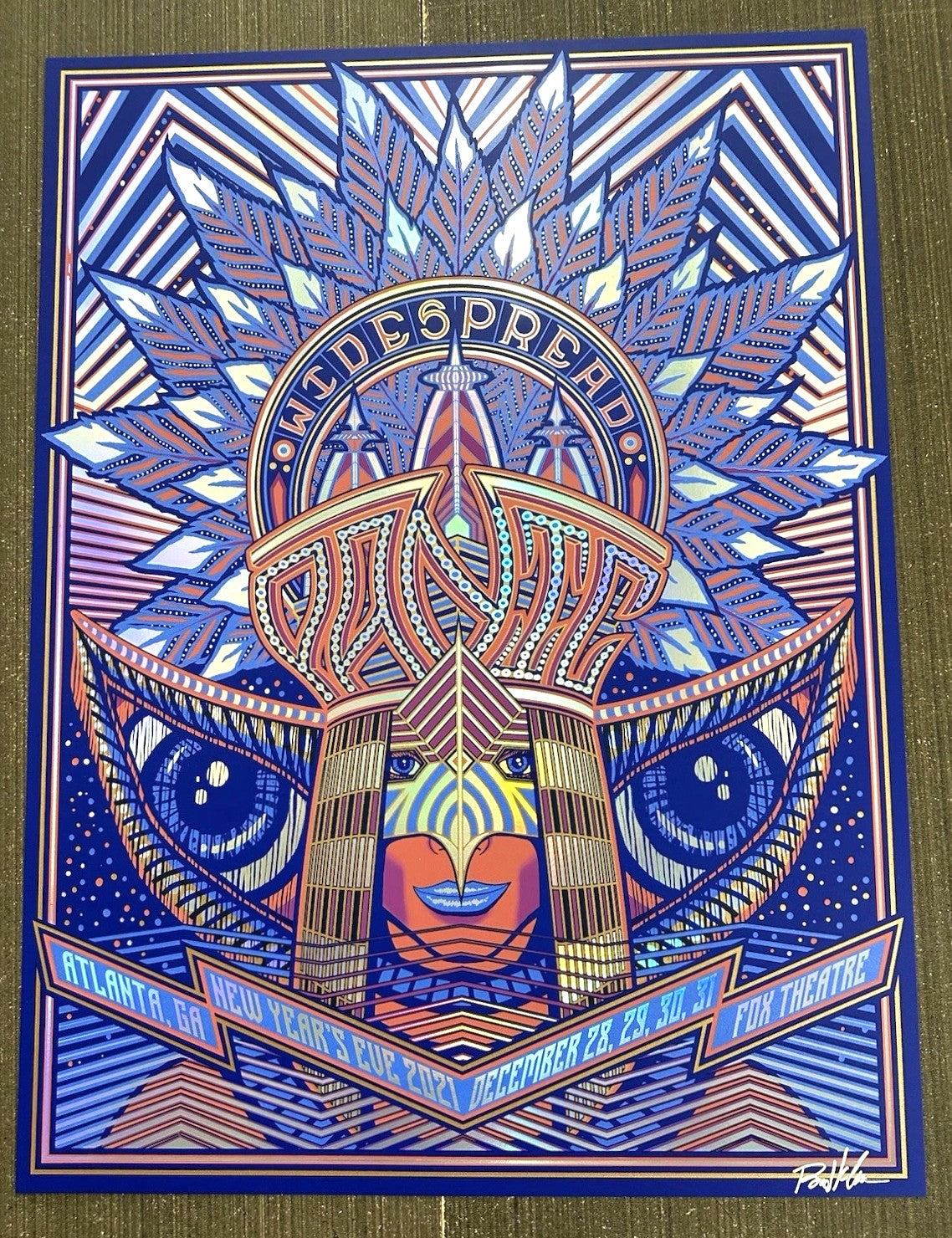 Widespread Panic Atlanta 2021 (FOIL) by Brad Klausen, 18" x 24" Screen Print on Foil paper