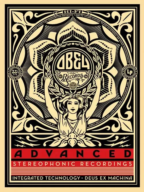 Lotus Woman by Shepard Fairey, 18" x 24" Screen Print