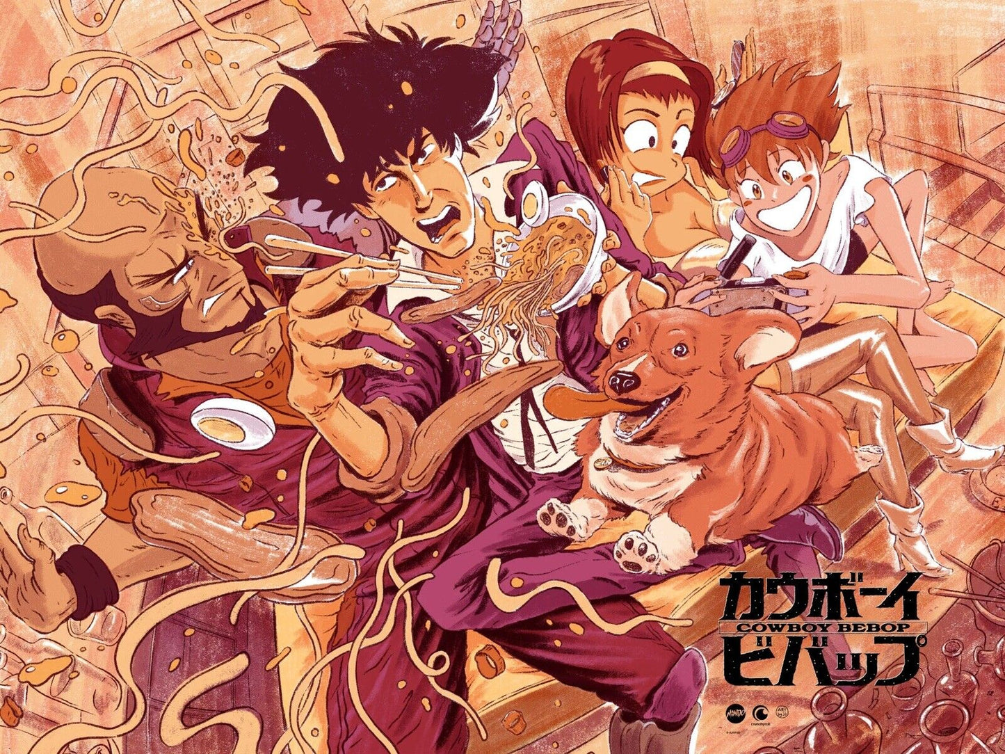 Cowboy Bebop (Variant) by JJ Harrison, 24" x 18" Screen Print