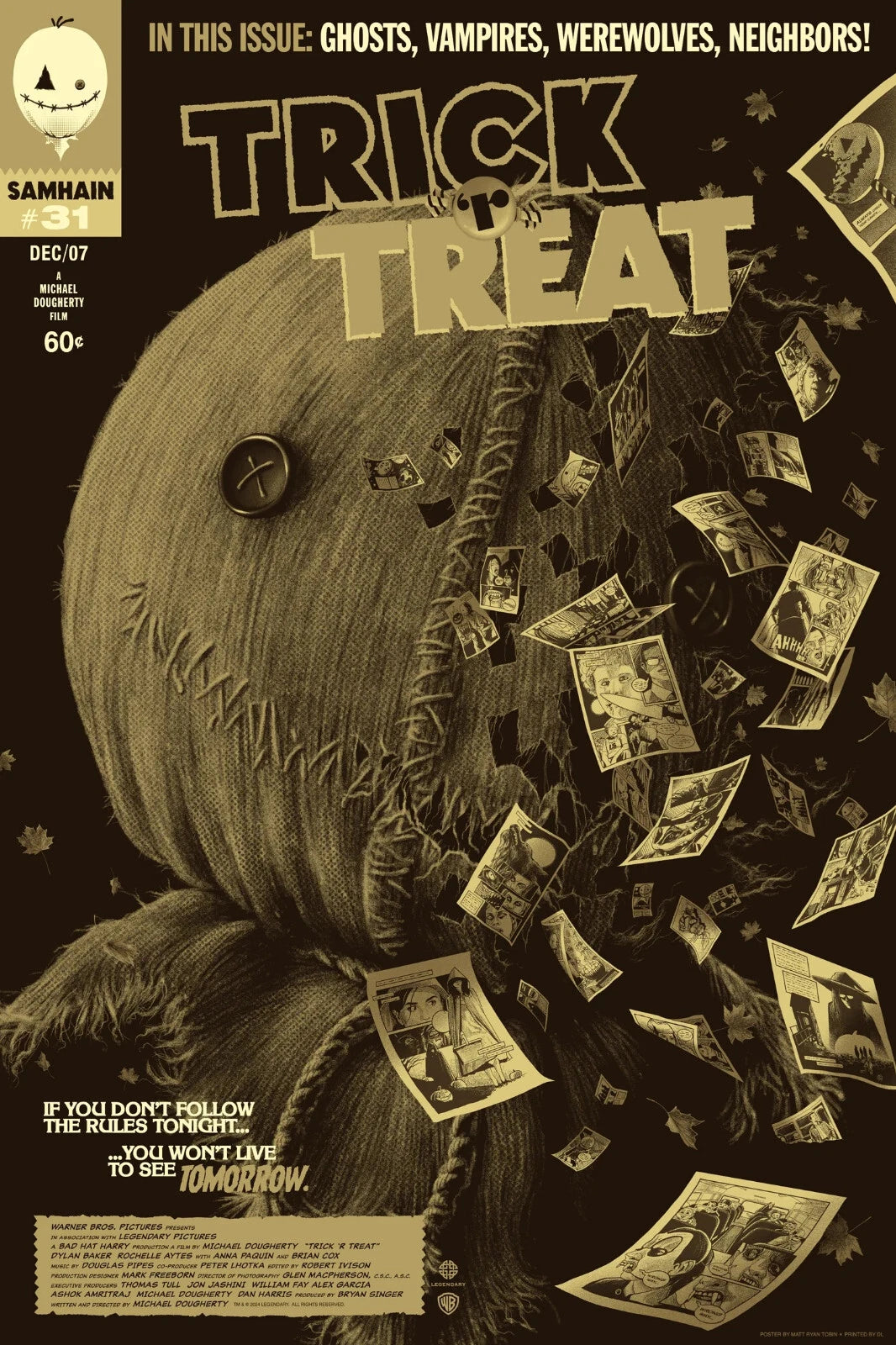Trick 'r Treat (Variant) by Matt Ryan Tobin, 24" x 36" Screen Print