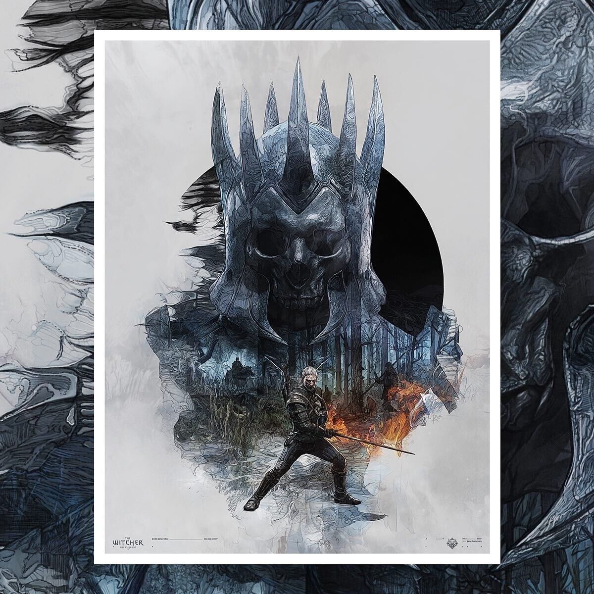 The Witcher (Eredin) by Krzysztof Domaradzki, 18" x 24" Fine Art Giclee