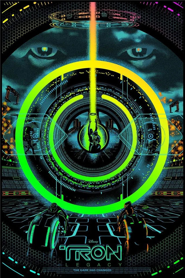 Tron Legacy (GID FOIL) by Raid71, 24" x 36" Screen Print