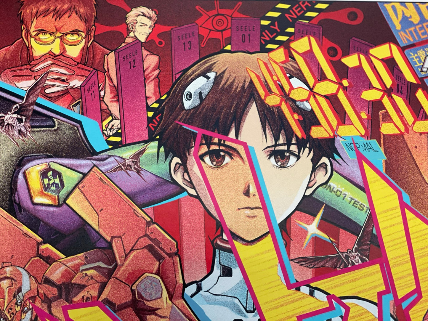 Neon Genesis Evangelion by Ise Ananphada, 36" x 24" Screen Print