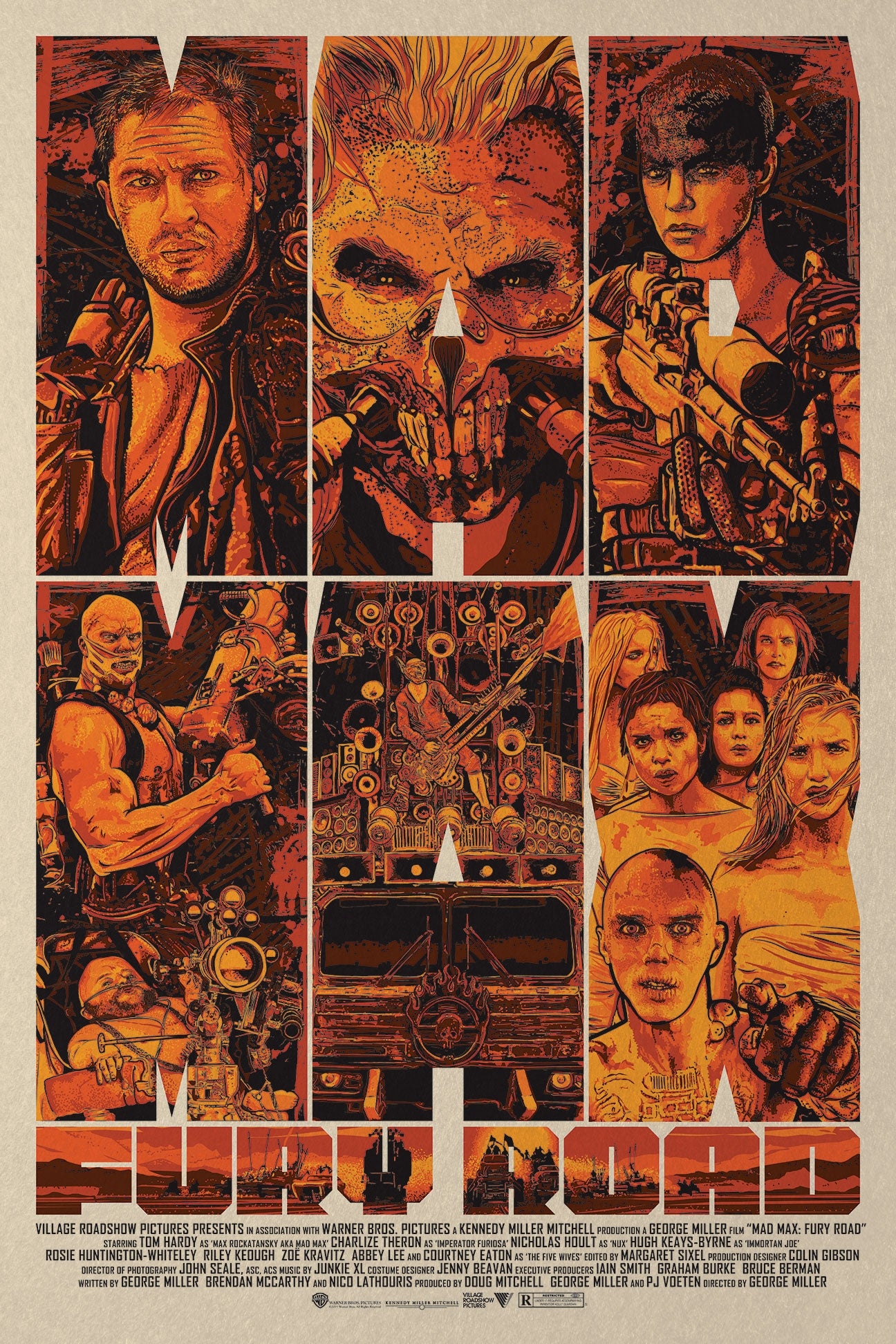 Mad Max: Fury Road by Christopher Cox, 24" x 36" Screen Print