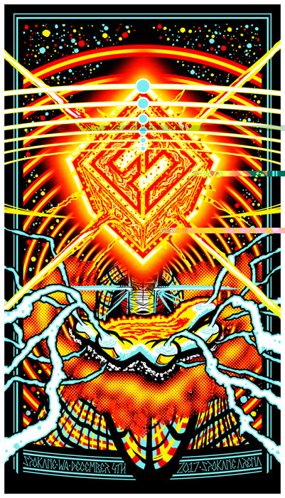 Foo Fighters Spokane 2017 by Brad Klausen, 13.75" x 24" Screen Print