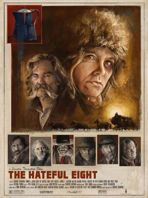 The Hateful Eight by Robert Bruno, 18" x 24" Fine Art Giclee