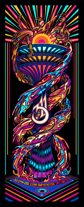 311 Salt Lake City 2018 by Brad Klausen, 12" x 29.5" Screen Print