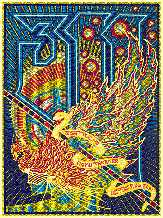 311 Seattle 2021 by Brad Klausen, 18" x 24" Screen Print