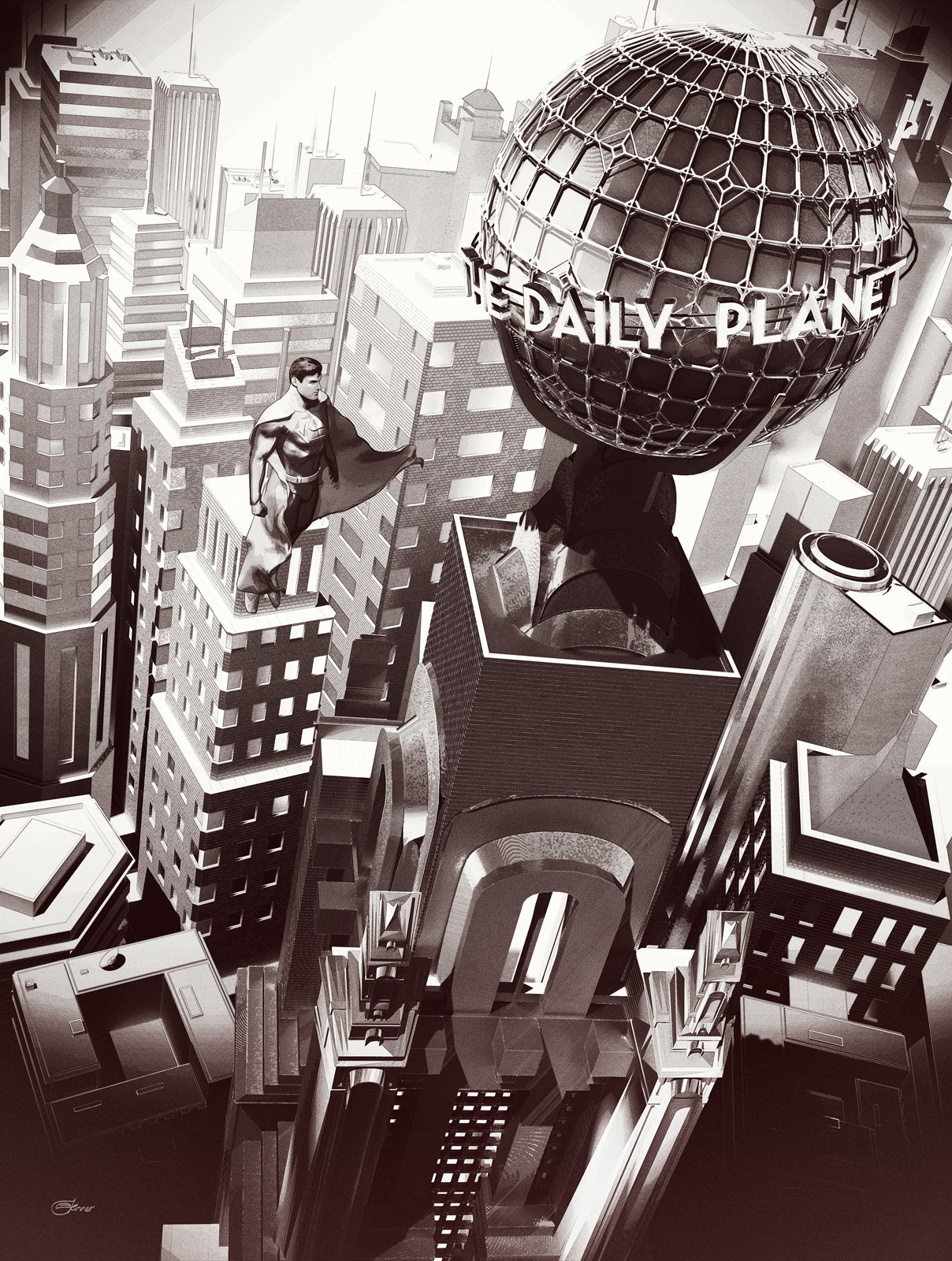 Superman: The Man of Tomorrow by Chris Skinner, 18" x 24" Fine Art Giclee