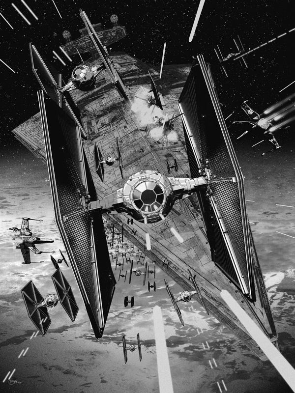 Star Wars (TIE-Fighter Defense) by Chris Skinner, 18" x 24" Screen Print