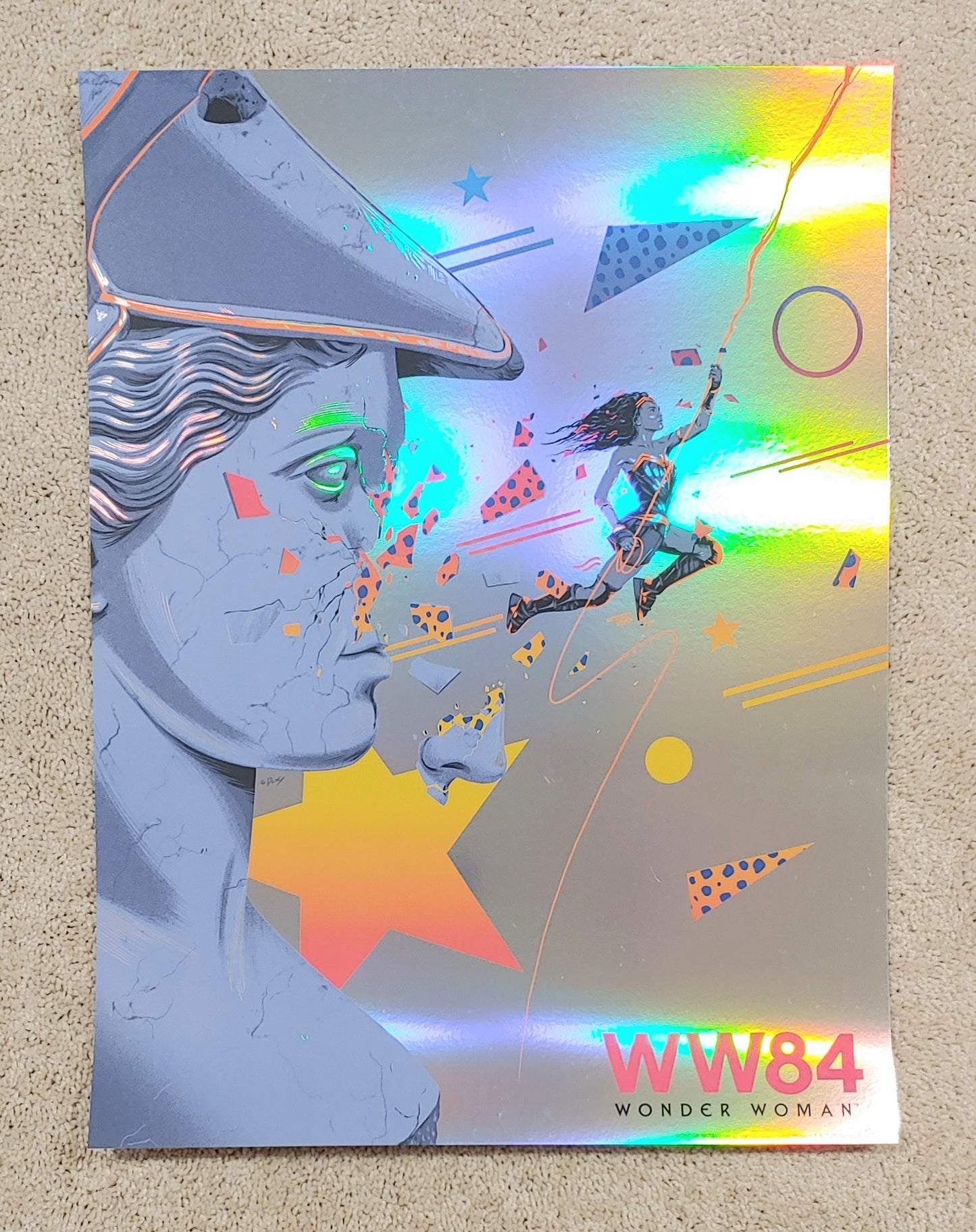 Wonder Woman 1984 (Foil) by Doaly, 18" x 24" Screen Print on Foil Paper