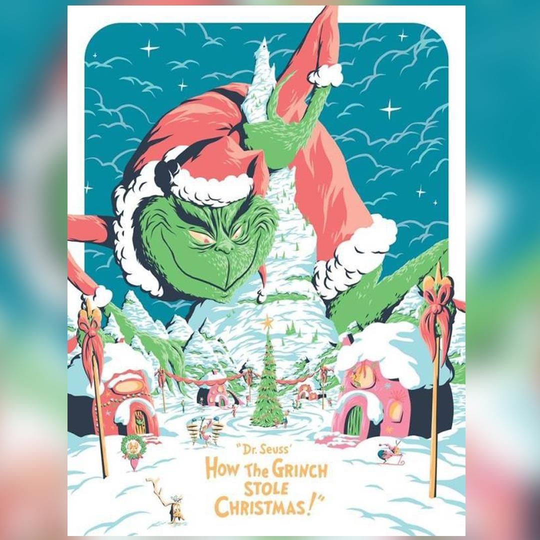 How the Grinch Stole Christmas by Florey, 18" x 24" Screen Print