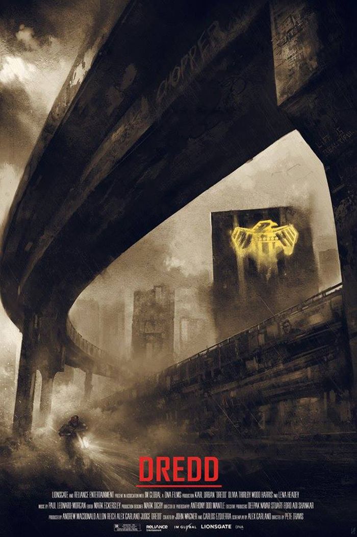 Judge Dredd by Karl Fitzgerald, 24" x 36" Screen Print