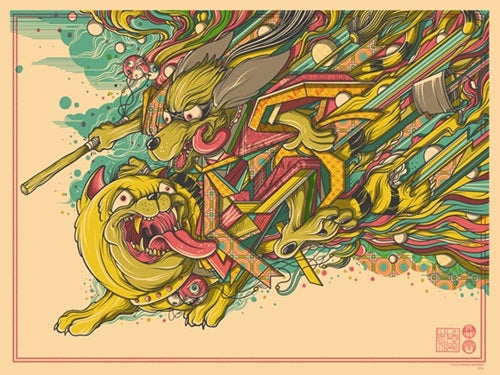 Hong Kong Phooey by Drew Millward, 24" x 18" Screen Print