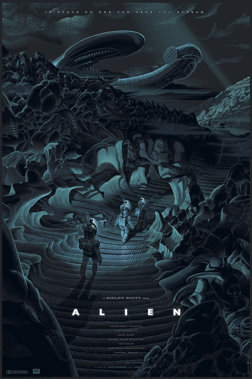 Alien (Variant) by Laurent Durieux, 24" x 36" Screen Print