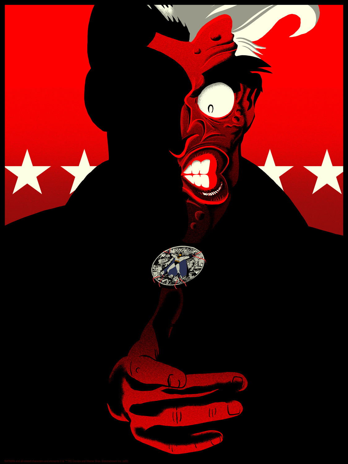Batman Animated Series Two-Face by Raid71, 18" x 24" Fine Art Giclee