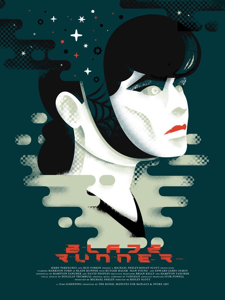 Blade Runner by David Moscati, 18" x 24" Screen Print
