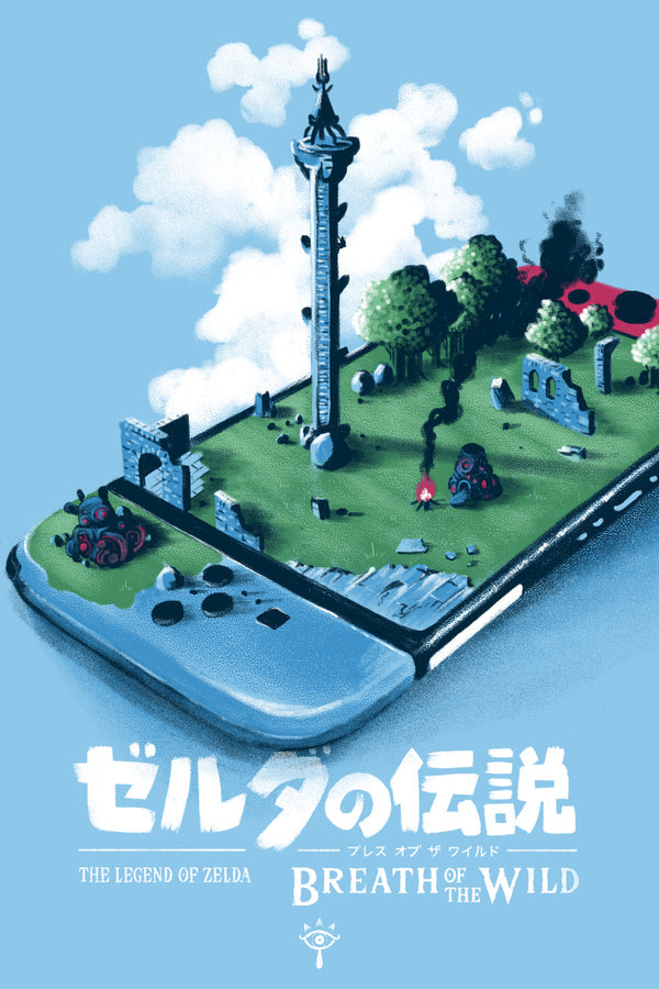 Zelda Breath of the Wild by Lyndon Willoughby, 16" x 24" Screen Print