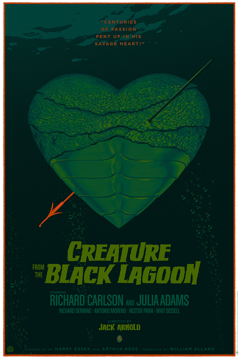 Creature from the Black Lagoon by Laurent Durieux, 24" x 36" Screen Print
