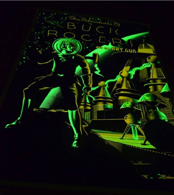 Buck Rogers (GID Variant) by Laurent Durieux, 24" x 36" Screen Print