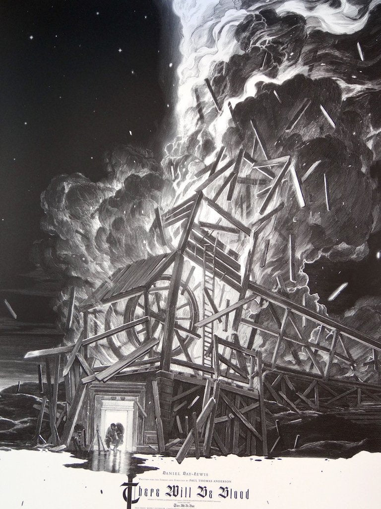 There Will be Blood by Nicolas Delort, 24" x 36" Screen Print