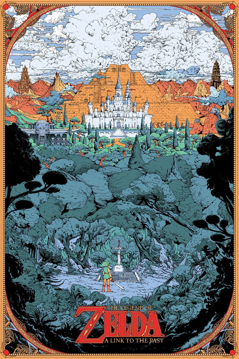 The Legend of Zelda: A Link to the Past, 24" x 36" Screen Print