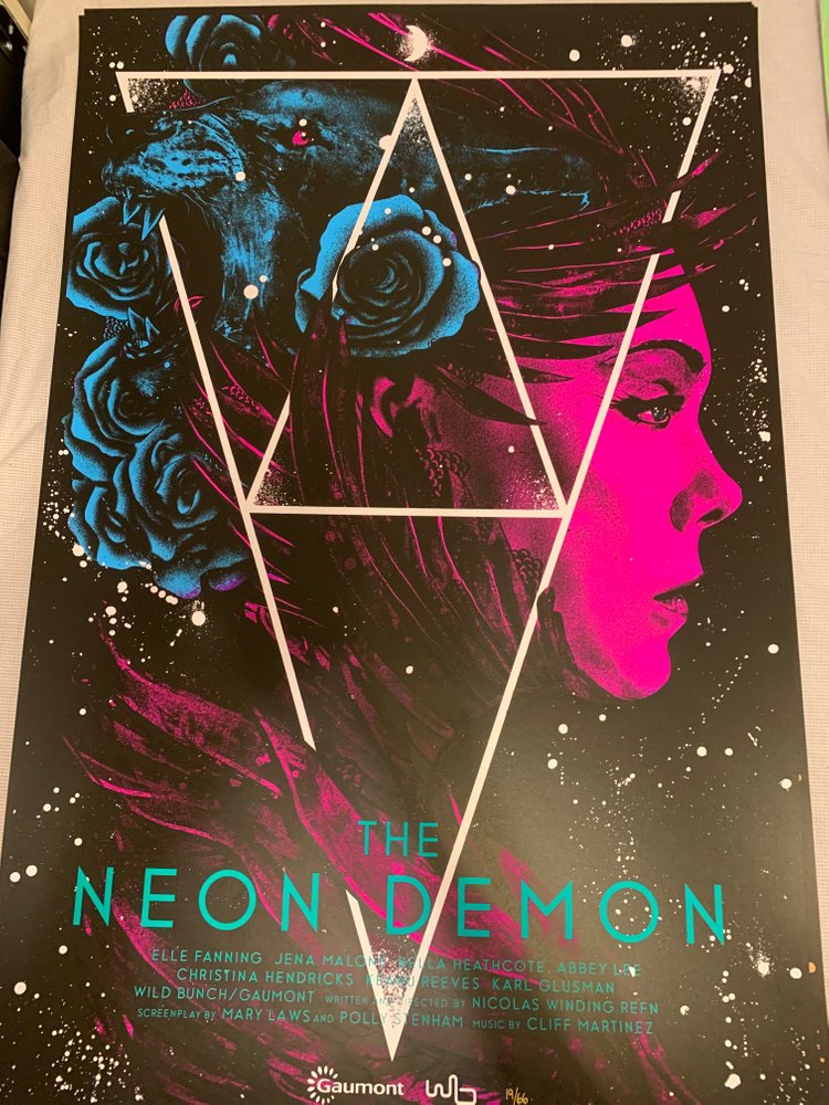 The Neon Demon (blacklight variant) by Nikita Kaun, 24" x 36" Screen Print