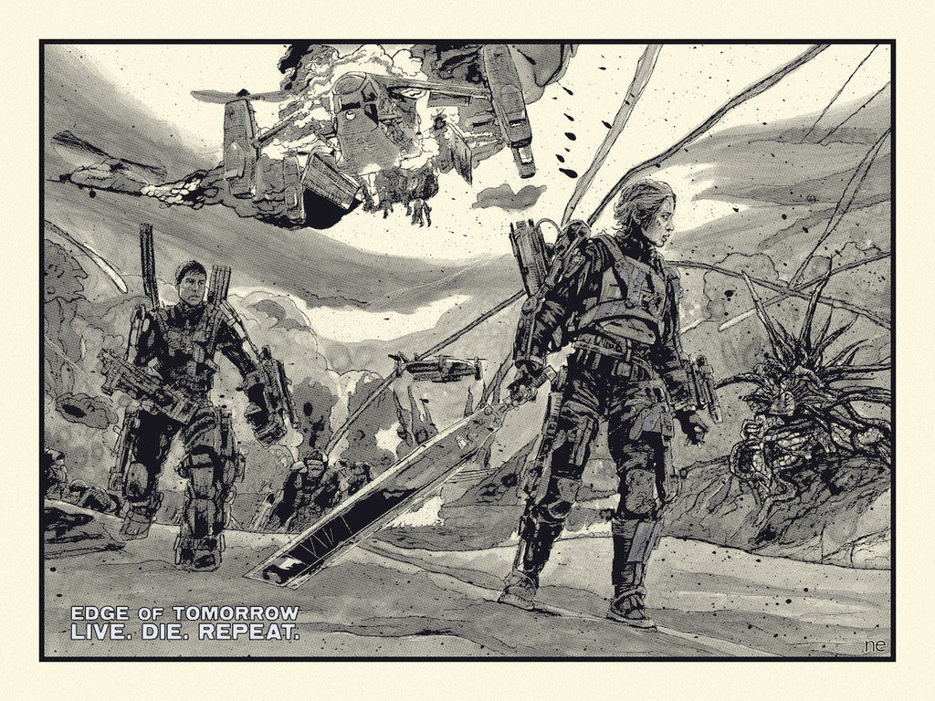 Edge of Tomorrow by New Flesh, 24" x 18" Screen Print