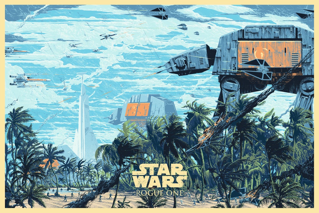 Star Wars: Rogue One by Kilian Eng, 36" x 24" 15 color screen print with varnish layer