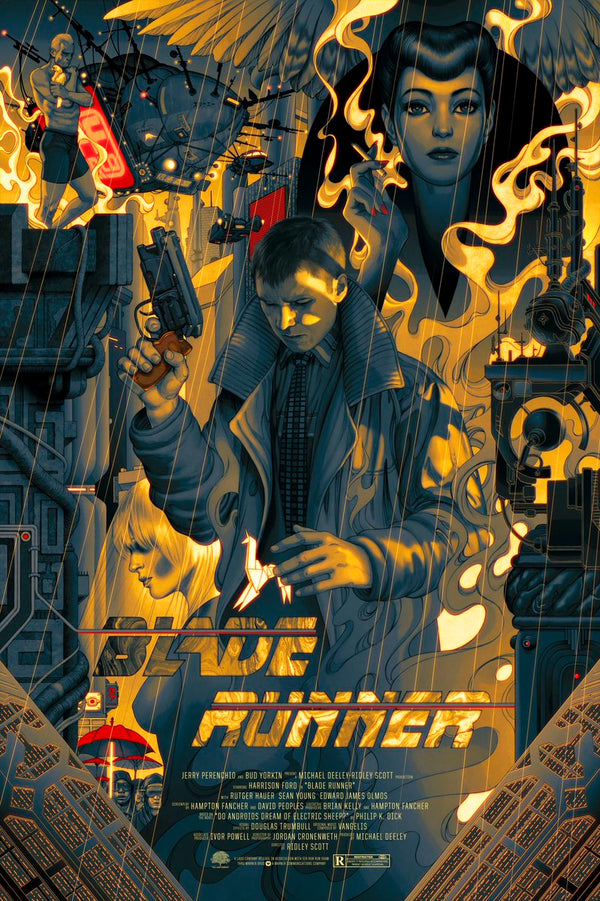 Blade Runner (Gold) by James Jean, 24" x 36" Screen Print