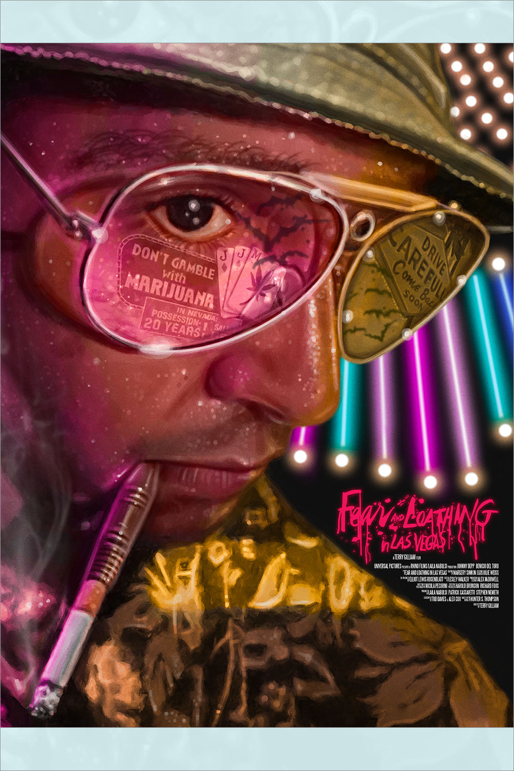 Fear and Loathing in Las Vegas by Gibson Graphix, 18" x 24" Fine Art Giclee