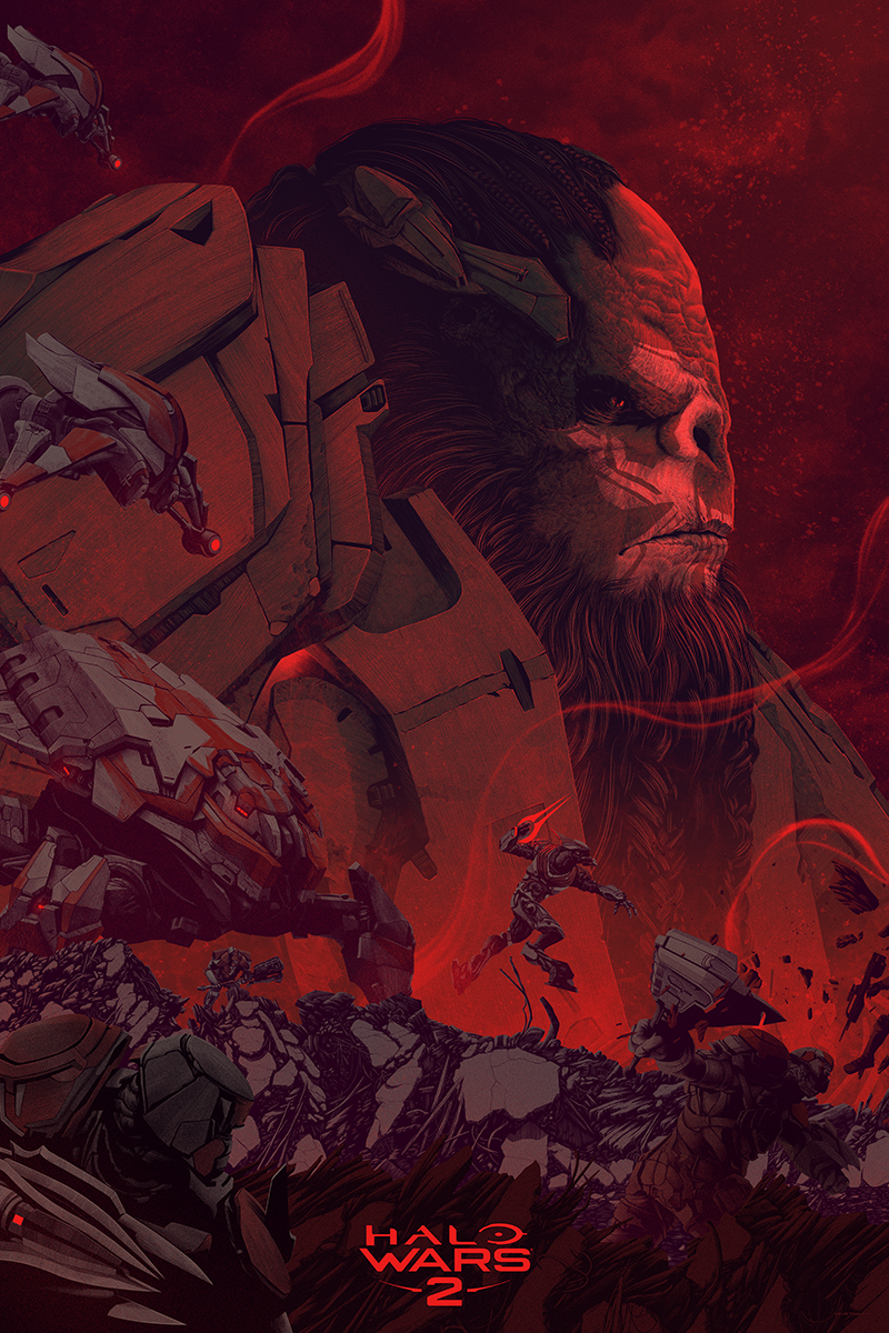 Halo Wars 2 (Atroix Variant) by Kevin Tong, 24" x 36" Screen Print