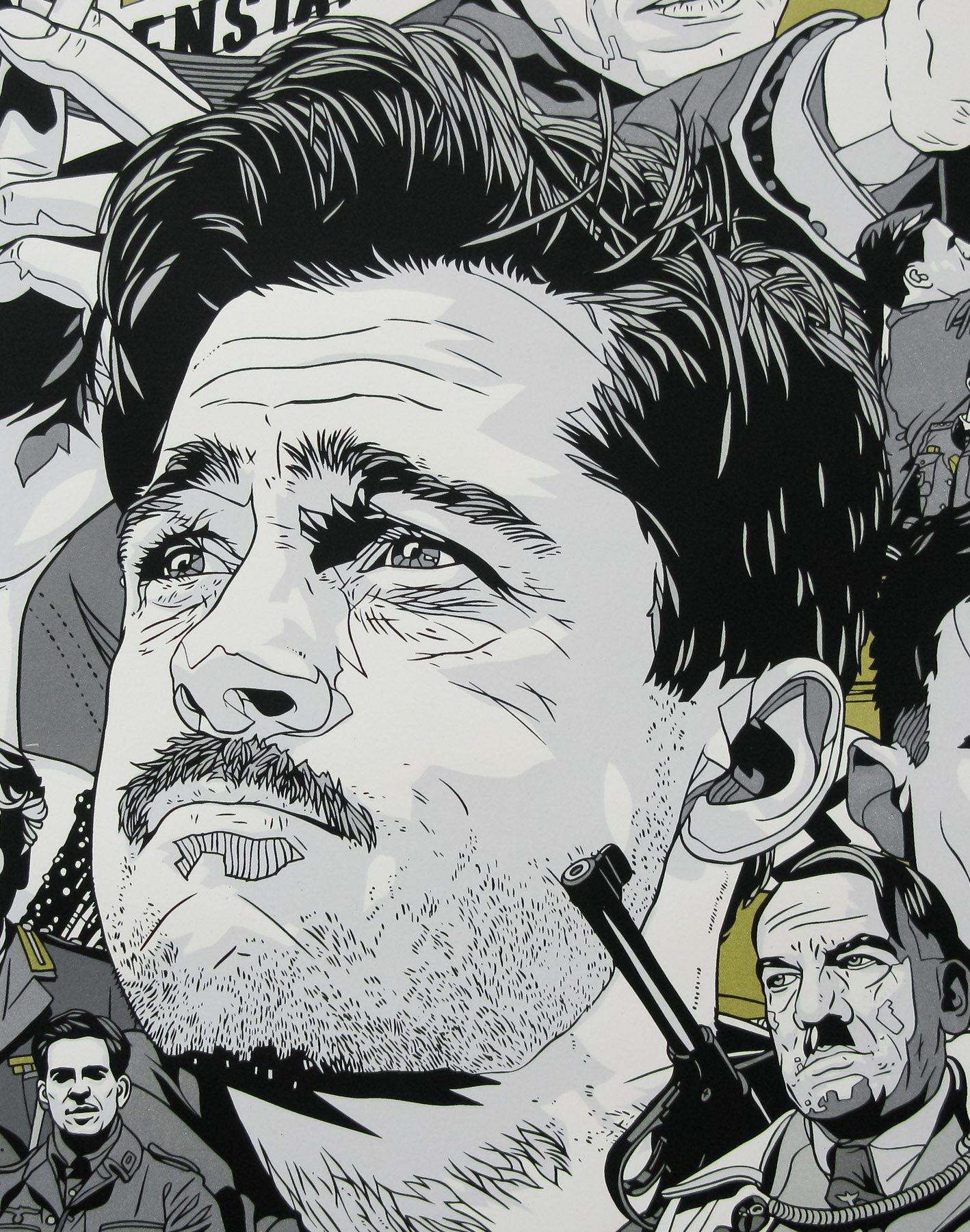 Inglorious Basterds (Gold Variant) by Tyler Stout, 24" x 36" Screen Print