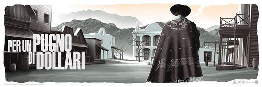 A Fistful of Dollars (Variant) by JC Richard, 36" x 12" Screen Print