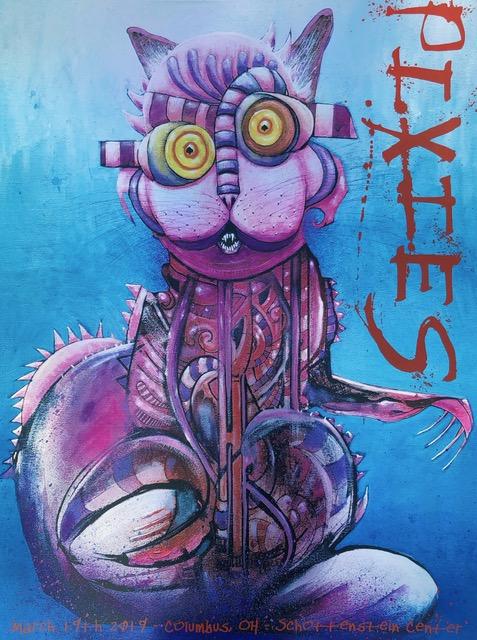 Pixies Columbus 2019 foil by Joey Feldman, 18" x 24" Screen Print