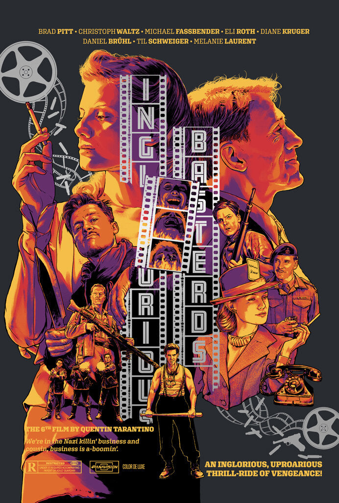 Inglorious Basterds by Joshua Budich, 24" x 36" Screen Print