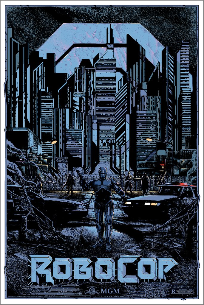 RoboCop by Kilian Eng, 24" x 36" Screen Print